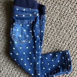 Toddler girl heart jeggings - Size 2T💕💕